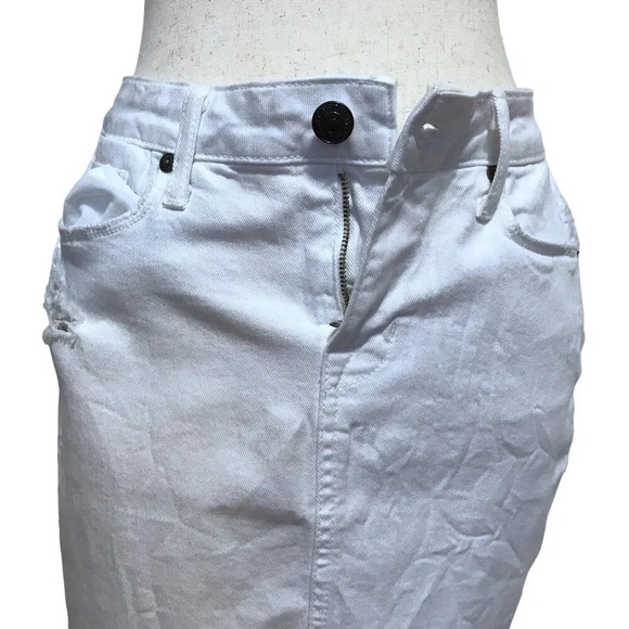 Fidelity Denim NWT White Jean Mini Skirt Women 26 - Picture 5 of 13